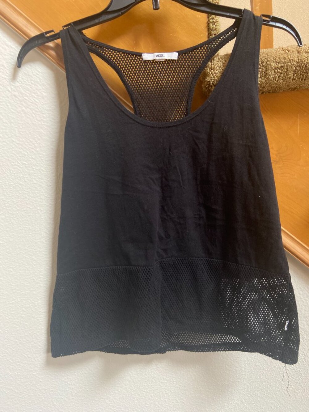 Vans mesh tank top sz S black never worn